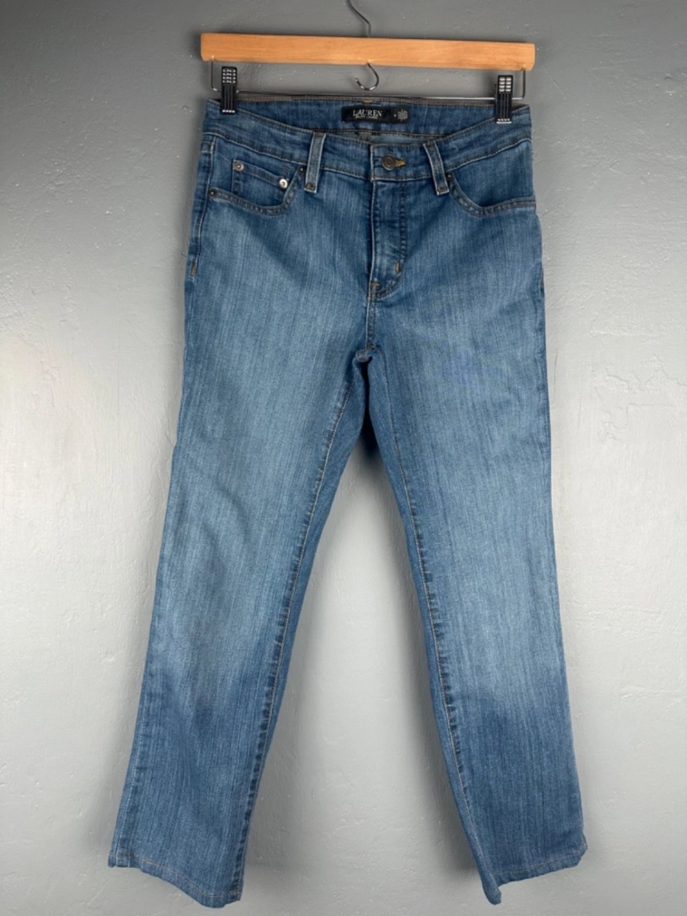 LAUREN RALPH LAUREN Women’s Sz 4 Blue Medium Wash Straight Leg Jeans